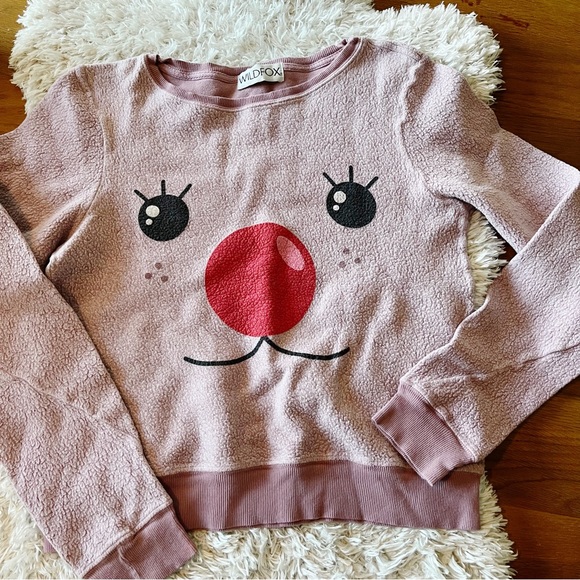 Wildfox Tops - Wildfox Rudolph Reindeer pullover sweatshirt womens size small S Christmas